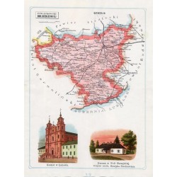 77 Powiat Łukowski Gub. Siedleckiej. Kościół w Łukowie. Dworek w Woli Okrzejskiej, miejsce urodzenia Henryka Sienkiewicza / "77
