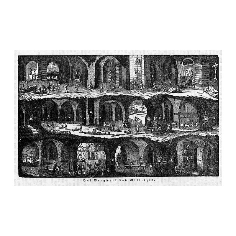 "Das Bergwerk von Wieliczka."