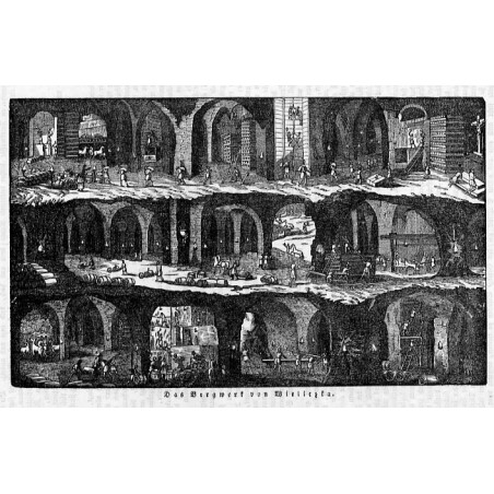 "Das Bergwerk von Wieliczka."