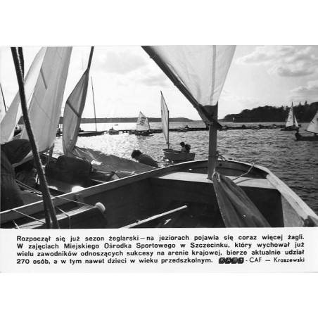 "Rozpoczął się już sezon żeglarski - na jeziorach pojawia się coraz więcej żagli. W zajęciach Miejskiego Ośrodka Sportowego w Sz