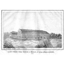 "Kościół i klasztor Księży Cystersów w Bledzewie, od strony północno-wschodniéj."