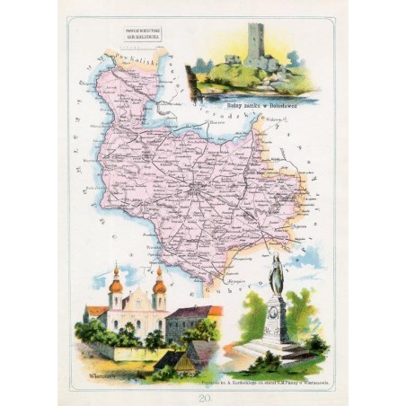 20. Powiat Wieluński Gub. Kaliskiej / "20. POWIAT WIELUŃSKI GUB. KALISKIEJ. Ruiny zamku w Bolesławcu. Wieruszów. Popiersie ks. A