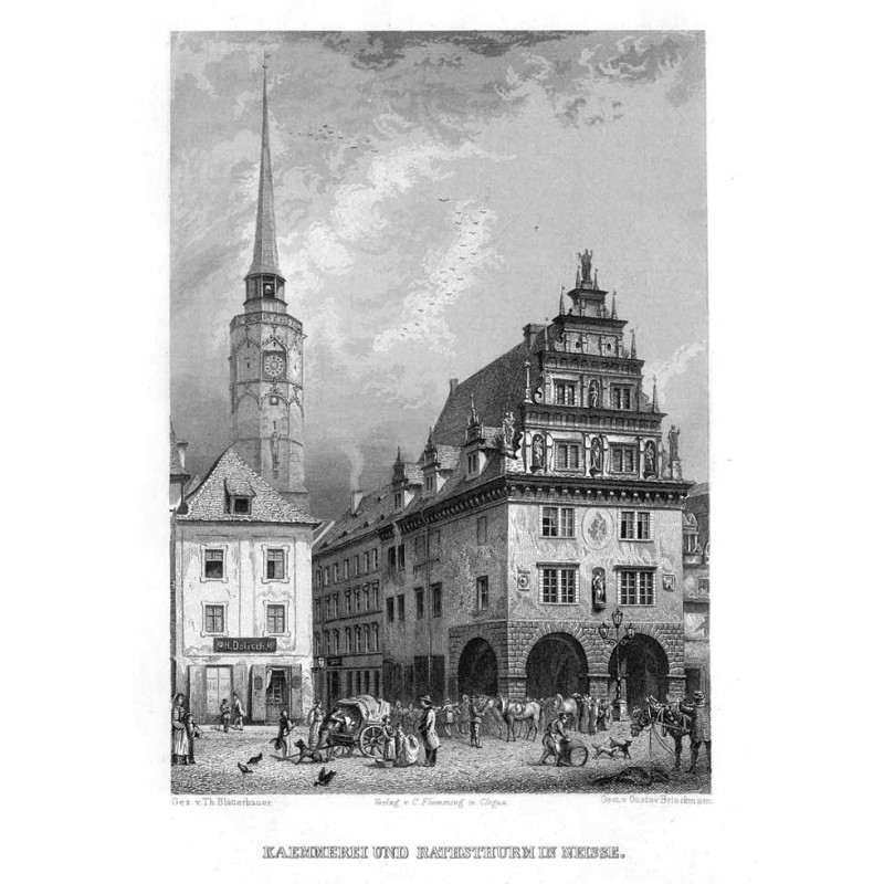 Kaemmerei und Rathsthurm in Neisse / "KAEMMEREI UND RATHSTHURM IN NEISSE."