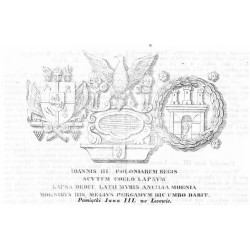 [1] "Pamiątki Jana III. we Lwowie. IOANNES III D.G. REX POLONIAE MAG. DVX LITVAN. RVS. FIERI FECIT." [2] "Pamiątki Jana III. we