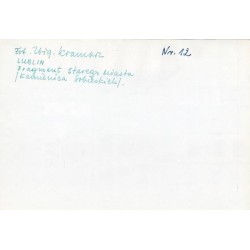 "Fot. Zbig. Kramarz LUBLIN Fragment starego miasta /kamienica Sobieskich/. Nr. 12"