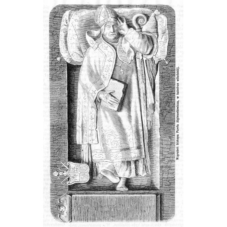 "Nagrobek biskupa Pawła Algimuntowicza, w katedrze wileńskiéj."