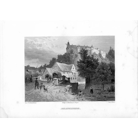 Jawornik. Panorama miasta z zamkiem / "JOHANNISBERG."