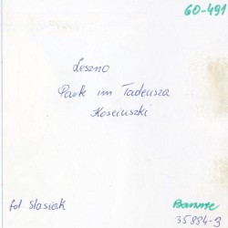 "Leszno Park im. Tadeusza Kościuszki fot. Stasiak 60-491 35884-3 Barwne"