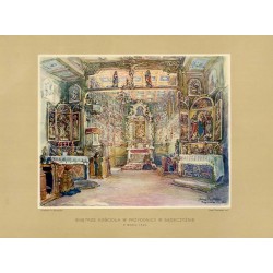 Wnętrze kościółka w Przydonicy w Sądeczyźnie z roku 1524 / "WNĘTRZE KOŚCIÓŁKA W PRZYDONICY W SĄDECZYŹNIE Z ROKU 1524"