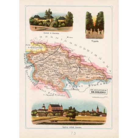 73 Pow. Konstantynowski Gub. Siedleckiej. Zamek w Janowie. Wygoda. Ogólny widok Janowa / "73 POW. KONSTANTYNOWSKI GUB. SIEDLECKI