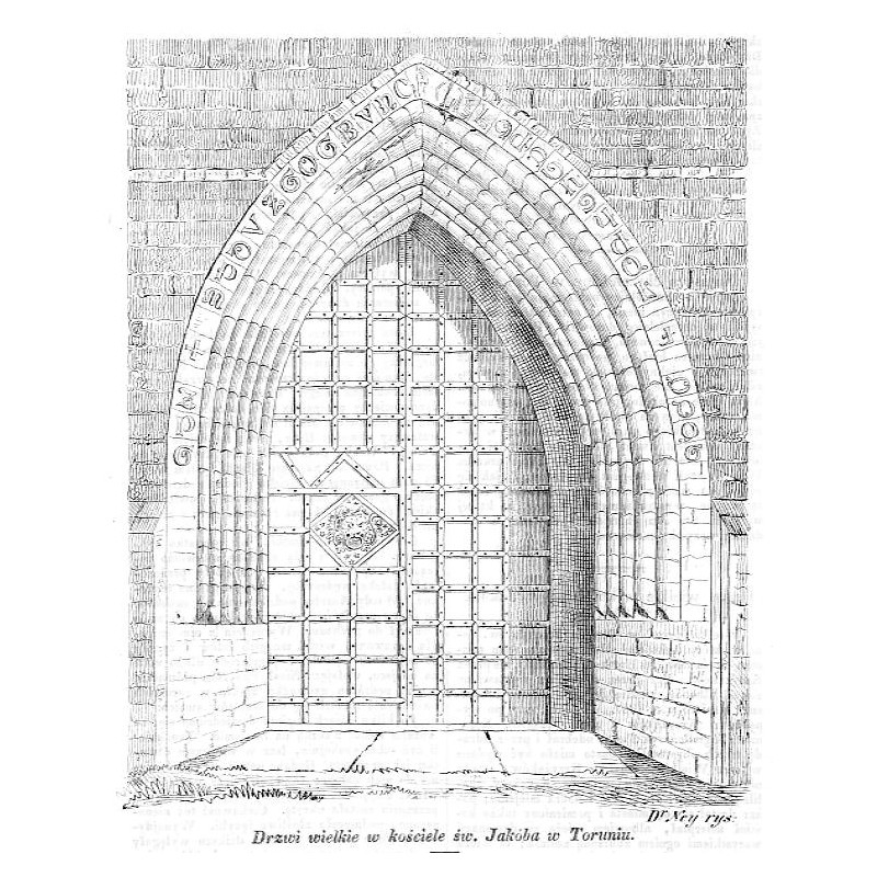 "Drzwi wielkie w kościele św. Jakóba w Toruniu."