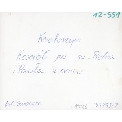 "Krotoszyn Kościół p.w. sw. Piotra i Pawła z XVIII w fot. Surowiec 12-551 35735-7"