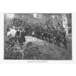 "Letzte Fahrt: Das dreifache "Glück auf!"." / "Der letzte Fahrt: das dreifache "Glück auf! beim Bergräbniß eines Bergmannes [...