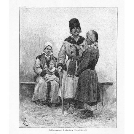 "Volksgruppe aus Bogdanówka (Bezirk Zbaraż)."