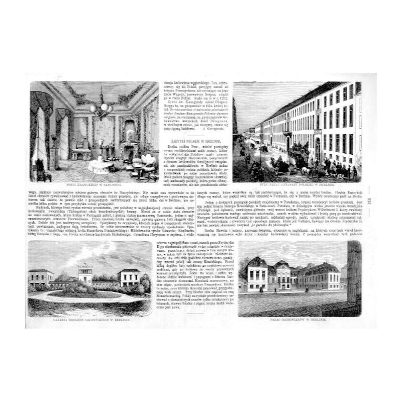 Zabytki polskie w Berlinie: [1] Pokój Krasickiego w Sans-Souci [2] Były pałac Ambasady Polskiej w Berlinie [3] Galeria Obrazów