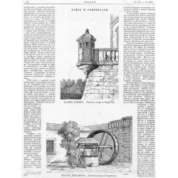 Zamek w Podhorcach. [1] Blanka Narożna. Rysował z natury A. Gryglewski [2] Studnia deptakowa. Rysował z natury A. Gryglewski /