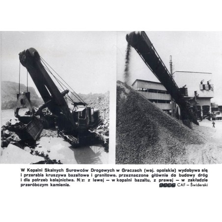 "W Kopalni Skalnych Surowców Drogowych w Graczach (woj. opolskie) wydobywa się i przerabia kruszywa bazaltowe i granitowe [...]