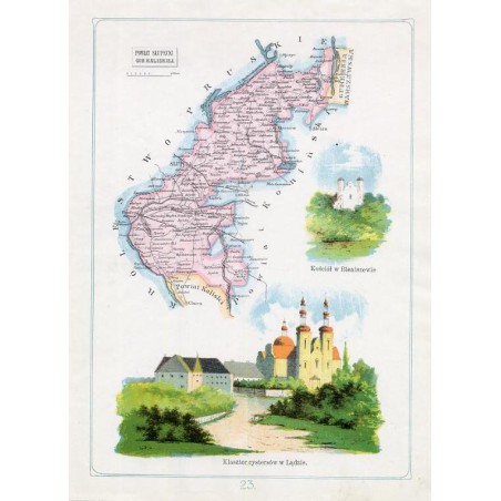 23. Powiat Słupecki Guberni Kaliskiej. Kościół w Bieniszewie. Klasztor cystersów w Lądzie / "23. POWIAT SŁUPECKI GUB. KALISKIEJ.