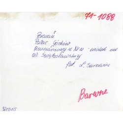 "Poznań. Pałac Górków. Renesansowy z XV w - widok od ul. Świętosławskiej fot. L. Surowiec 71-1088 32031/5 Barwne"