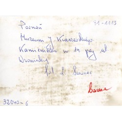 "Poznań. Muzeum J. Kraszewskiego. Kamieniczka nr 14 przy ul. Wronieckiej fot. L. Surowiec 71-1113 32040-6 barwne"
