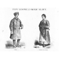Typy ludowe z okolic Mławy. Włodarz. Dziewczyna w stroju zimowym / "TYPY LUDOWE Z OKOLIC MŁAWY. Włódarz. Dziewczyna w stroju zim