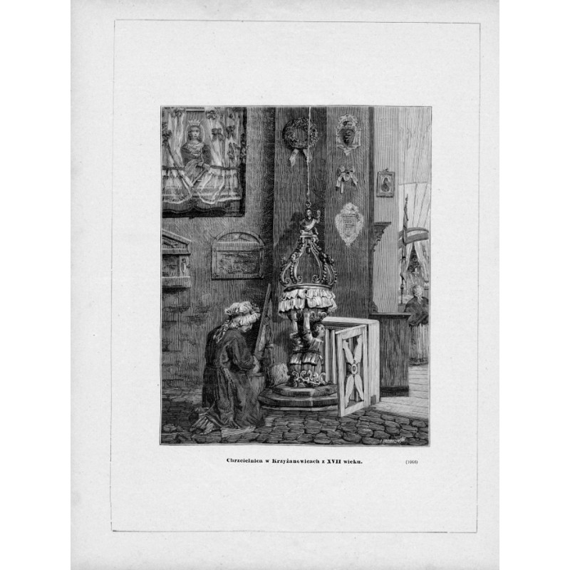 "Chrzcielnica w Krzyżanowicach z XVII wieku. (1066)"