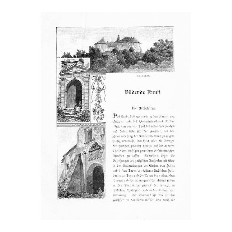 "Schloß Olesko." / "Kopfbild: Schloß Olesko, von Rudolf Bernt"
