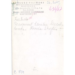 "Krakow. Fragment Zamku Wawelskiego - Kurza Stopka 26-3047 434/67 C 501"