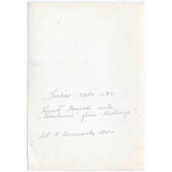 "Kraków 22084 [...] Kościół Mariacki rzeźba "Zwiastowanie" głowa Madonny". fot. M. Moraczewska 1945 r.".