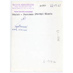 "Gdańsk - Panorama Starego Miasta. A-391 22-1368 6-100 c [...]"
