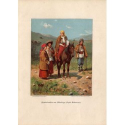 "Huzulentrachten aus Mikuliczyn (Bezirk Nadworna)."