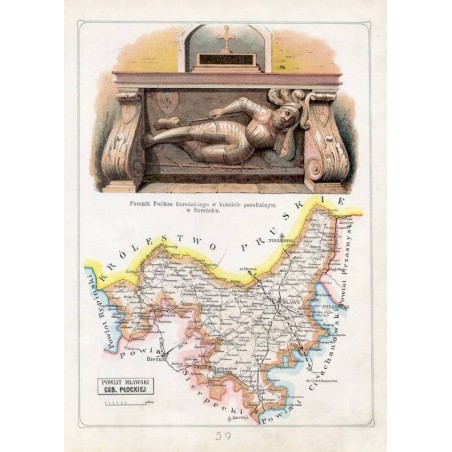 59 Powiat Mławski Gub. Płockiej Pomnik Feliksa Szreńskiego w kościele parafialnym w Szreńsku / "59 POWIAT MŁAWSKI GUB. PŁOCKIEJ