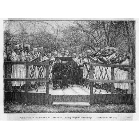 "Orkiestra włościańska w Zamościu. Podług fotogramu Strzeleckiego. [...] (513)"