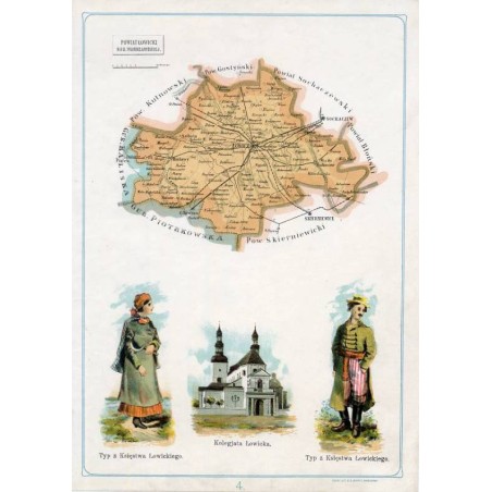 4. Powiat Łowicki Gub. Warszawskiej. Typ z Księstwa Łowickiego. Kolegiata Łowicka. Typ z Księstwa Łowickiego / "4. POWIAT ŁOWICK
