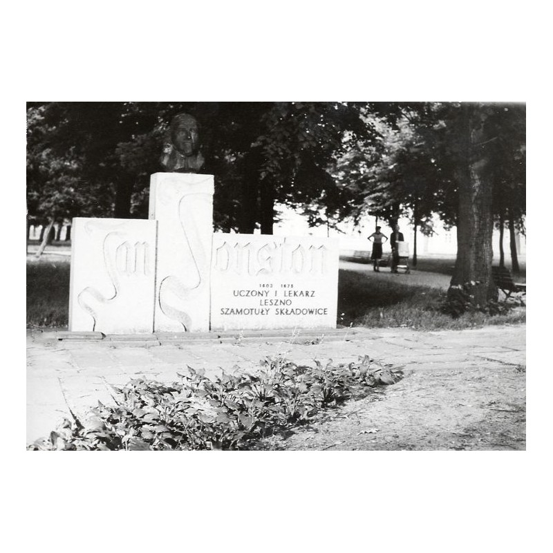 "Leszno Park Johnstona z pomnikiem fot. P. Kochański 60-239 38036 barwne"