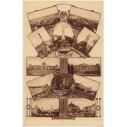 Lwów. Ogólny Widok. Góra piaskowa. Kolumna Mickiewicza. Statua Matki Boskiej. Pomnik Bartosza Głowackiego. Dworzec. Uniwersytet