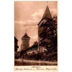 Kraków. Baszty Cechowe i Brama Florjańska.