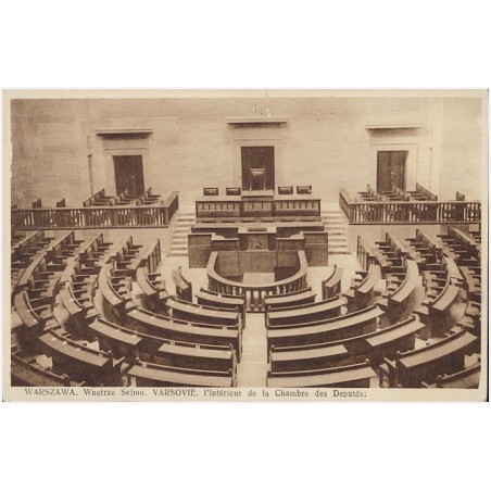 Warszawa. Wnętrze Sejmu. Varsovie. l'Intérieur de la Chambre des Députés
