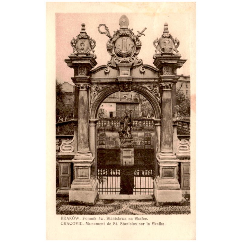 Kraków. Pomnik św. Stanisława na Skałce. Cracovie. Monument de St. Stanislas sur la Skałka.
