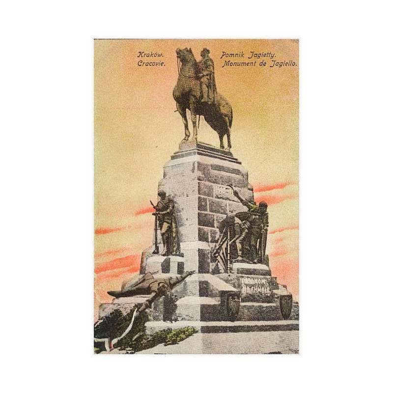 Kraków. Pomnik Jagiełły. Cracovie. Monument de Jagiello
