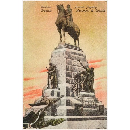 Kraków. Pomnik Jagiełły. Cracovie. Monument de Jagiello