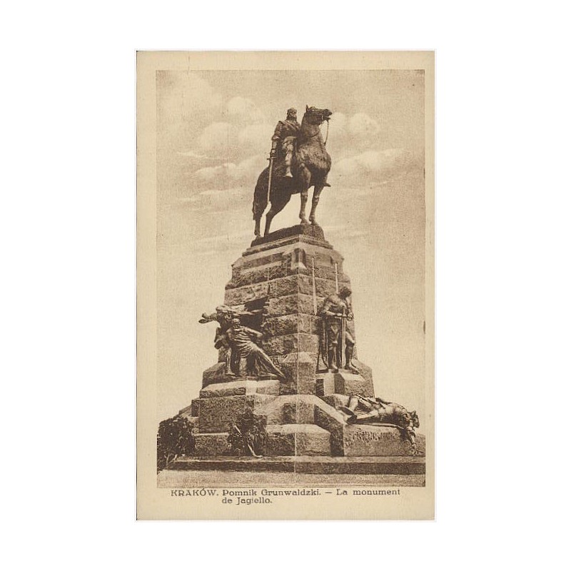 Kraków. Pomnik Grunwaldzki. La monument de Jagiello
