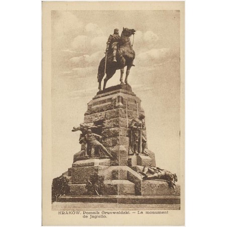 Kraków. Pomnik Grunwaldzki. La monument de Jagiello