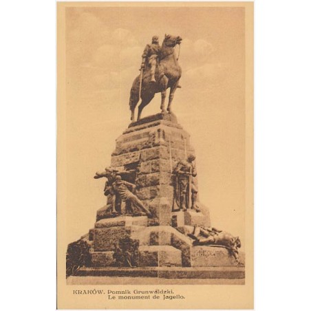 Kraków. Pomnik Grunwaldzki. Le monument de Jagello