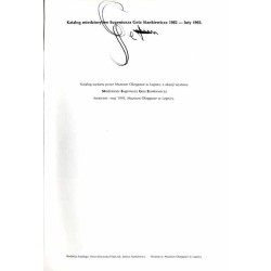 Katalog miedziorytów Eugeniusza Geta Stankiewicza 1982 - luty 1993