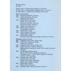 Sławomir Marzec. Galeria Biała, kwiecień 1992. Centrum Kultury w Lublinie