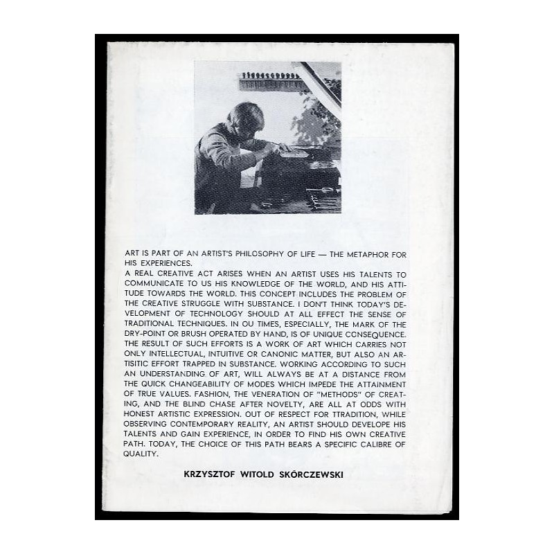 Krzysztof Witold Skórczewski. [Warszawa: Galeria Grafiki i Plakatu, 1980]