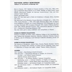 Krzysztof Witold Skórczewski. [Warszawa: Galeria Grafiki i Plakatu, 1980]