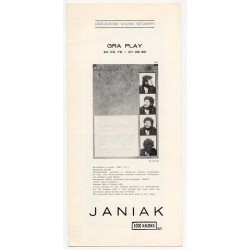 Janiak. Łódź Kaliska g.t. Gra Play 24.03.79 -27.09.80. Jaszczurowa Galeria Fotografii