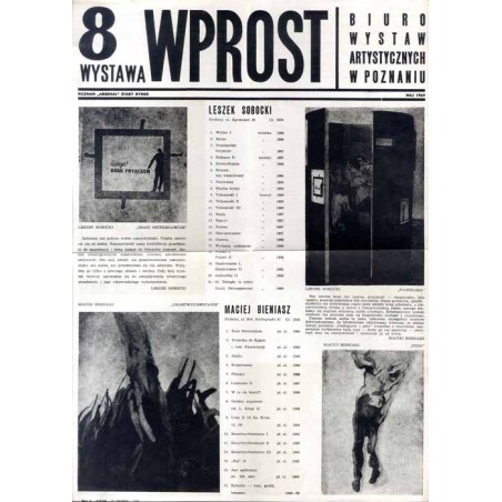 8 Wystawa Wprost. Biuro Wystaw Artystycznych w Poznaniu. Poznań "Arsenał" Stary Rynek maj 1969